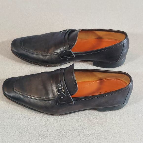 Magnanni Shoes Men\'s Size 8.5 M 17534 Dress Loafer Black Leather Slip On main image 5